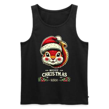 Merry Christmas Nutcracker Squirrel - Men's Premium Organic Tank Top - black - Front - Michal (187cm)