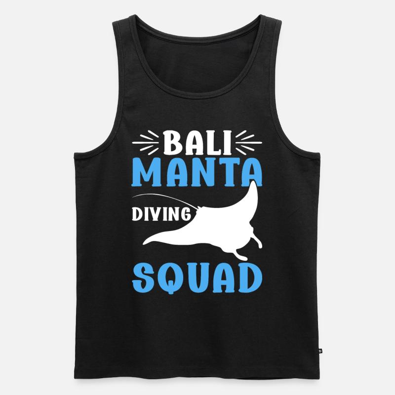 Mantarochen Großer Manta Meeresbewohner - Männer Premium Bio Tank Top - Schwarz
