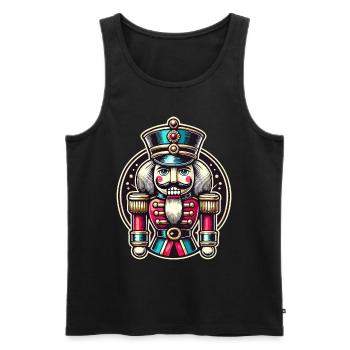 Traditional Nutcracker for Christmas - Men's Premium Organic Tank Top - black - Front - Michal (187cm)