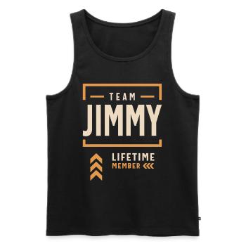 Team Jimmy Lifetime Member Funny Name Jimmy - Men's Premium Organic Tank Top - black - Front - Michal (187cm)