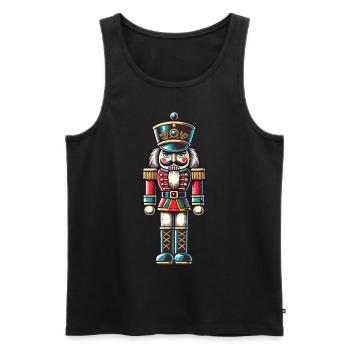 Traditional Nutcracker Christmas Magic - Men's Premium Organic Tank Top - black - Front - Michal (187cm)