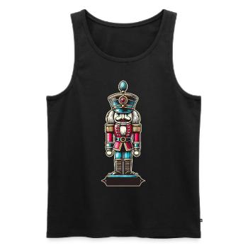 Christmas Nutcracker Retro Style - Men's Premium Organic Tank Top - black - Front - Michal (187cm)
