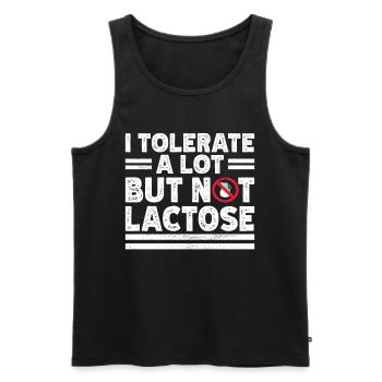 Lactose intolerance Lactose intolerant - Men's Premium Organic Tank Top - black - Front - Michal (187cm)