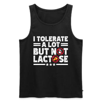 Intolérance au lactose Intolérance au lactose - Débardeur bio Premium Homme - noir - Devant - Michal (187cm)