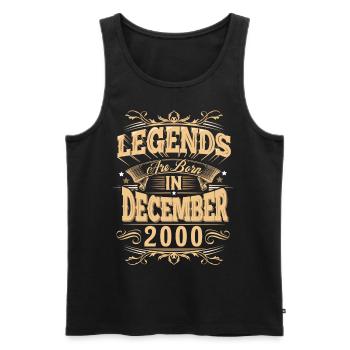 December 2000 Birthday Legend - Men's Premium Organic Tank Top - black - Front - Michal (187cm)