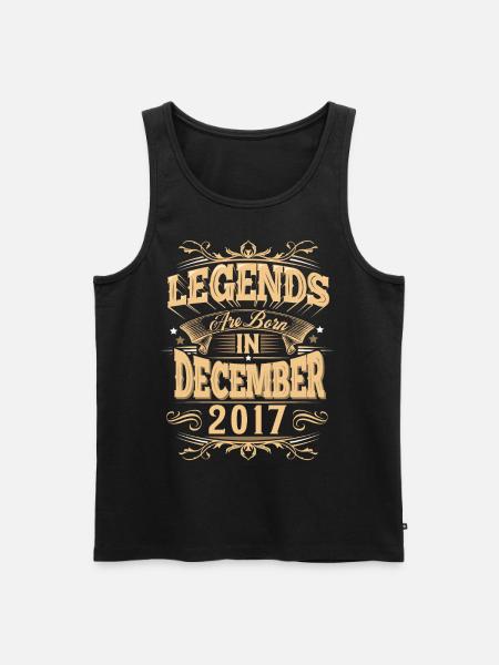 December 2017 Birthday Legend - Men's Premium Organic Tank Top - black