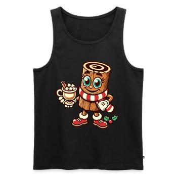 Heiße Schokolade Mit Zimt Weihnachten Cartoon - Männer Premium Bio Tank Top - Schwarz - Vorne - AI Model Male 178 light (178cm)
