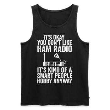 it's okay you don't like ham radio - Débardeur bio Premium Homme - noir - Devant - AI Model Male 178 light (178cm)