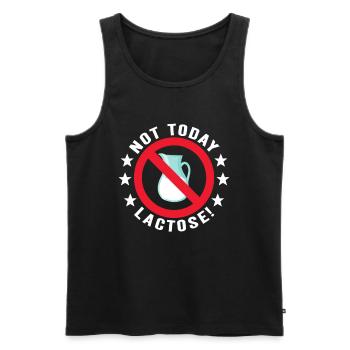 Lactose intolerance Lactose intolerant - Men's Premium Organic Tank Top - black - Front - Michal (187cm)