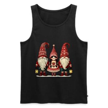 Christmas Gnomes Cute Gnomes Gnomes Gnomes - Men's Premium Organic Tank Top - black - Front - Michal (187cm)