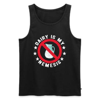 Lactose intolerance Lactose intolerant - Men's Premium Organic Tank Top - black - Front - Michal (187cm)
