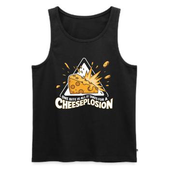 Lactose intolerance Lactose intolerant - Men's Premium Organic Tank Top - black - Front - Michal (187cm)