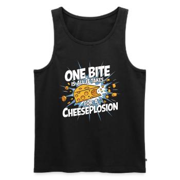 Lactose intolerance Lactose intolerant - Men's Premium Organic Tank Top - black - Front - Michal (187cm)