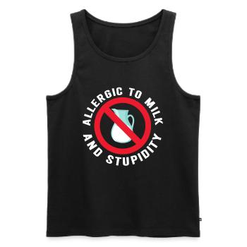 Laktoseintoleranz Laktoseintolerant - Männer Premium Bio Tank Top - Schwarz - Vorne - Michal (187cm)