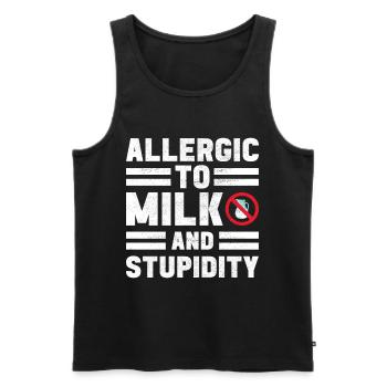 Lactose intolerance Lactose intolerant - Men's Premium Organic Tank Top - black - Front - Michal (187cm)