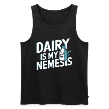 Intolérance au lactose Intolérance au lactose - Débardeur bio Premium Homme - noir - Devant - Michal (187cm)