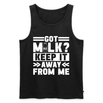 Laktoseintoleranz Laktoseintolerant - Männer Premium Bio Tank Top - Schwarz - Vorne - Michal (187cm)