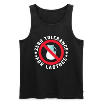 Lactose intolerance Lactose intolerant - Men's Premium Organic Tank Top - black - Front - Michal (187cm)