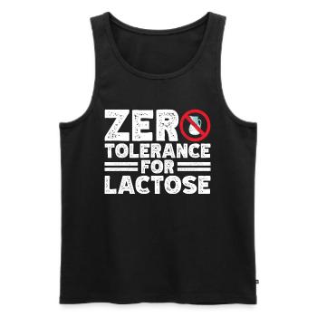 Laktoseintoleranz Laktoseintolerant - Männer Premium Bio Tank Top - Schwarz - Vorne - Michal (187cm)