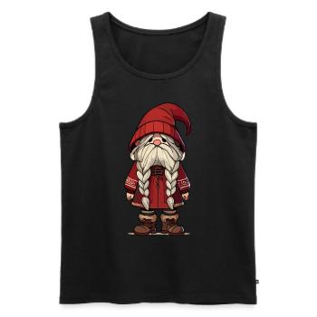 Cozy Christmas Gnome Winter - Men's Premium Organic Tank Top - black - Front - Michal (187cm)