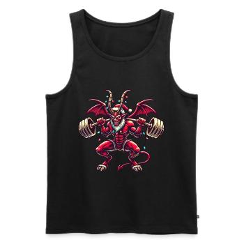Krampus de Noël Muscle Power Workout Fun - Débardeur bio Premium Homme - noir - Devant - Michal (187cm)
