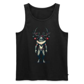 Folklore festif de Noël Krampus - Débardeur bio Premium Homme - noir - Devant - Michal (187cm)
