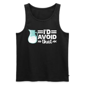 Lactose intolerance Lactose intolerant - Men's Premium Organic Tank Top - black - Front - Michal (187cm)