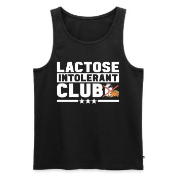 Laktoseintoleranz Laktoseintolerant - Männer Premium Bio Tank Top - Schwarz - Vorne - Michal (187cm)