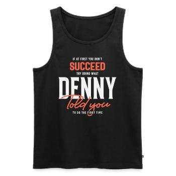 Denny Name Personalized Denny - Men's Premium Organic Tank Top - black - Front - Michal (187cm)