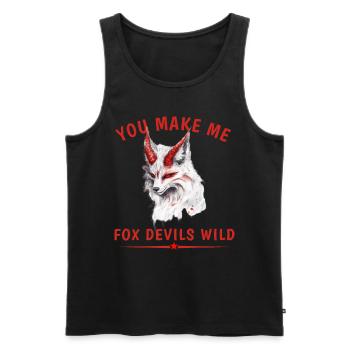 You Make Me Fox Devils Wild - Männer Premium Bio Tank Top - Schwarz - Vorne - AI Model Male 178 light (178cm)
