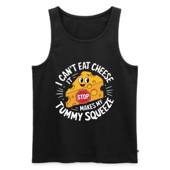 Lactose intolerance Lactose intolerant - Men's Premium Organic Tank Top - black - Front - Michal (187cm)