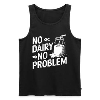 Intolérance au lactose Intolérance au lactose - Débardeur bio Premium Homme - noir - Devant - Michal (187cm)