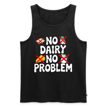 Lactose intolerance Lactose intolerant - Men's Premium Organic Tank Top - black - Front - Michal (187cm)