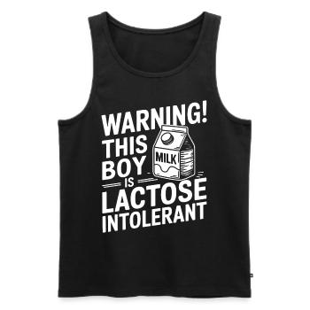 Lactose intolerance Lactose intolerant - Men's Premium Organic Tank Top - black - Front - Michal (187cm)