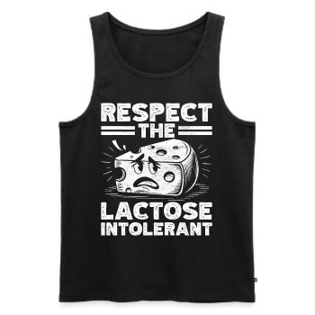 Lactose intolerance Lactose intolerant - Men's Premium Organic Tank Top - black - Front - Michal (187cm)