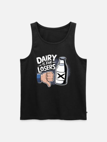 Lactose intolerance Lactose intolerant - Men's Premium Organic Tank Top - black