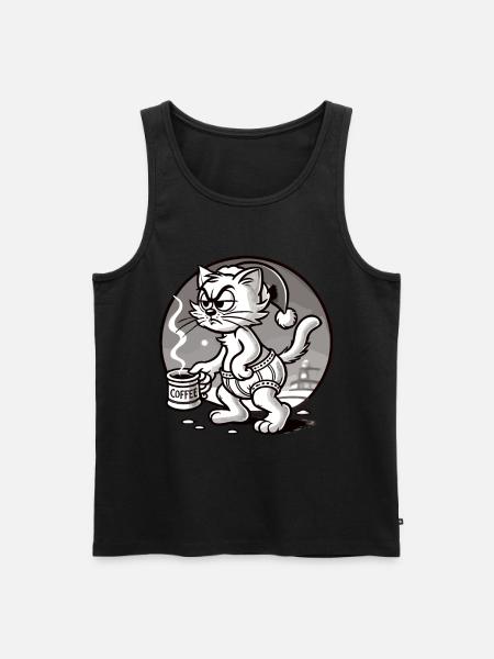 With Coffee Christmas - Men's Premium Organic Tank Top - black