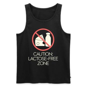 Lactose intolerance Lactose intolerant - Men's Premium Organic Tank Top - black - Front - Michal (187cm)