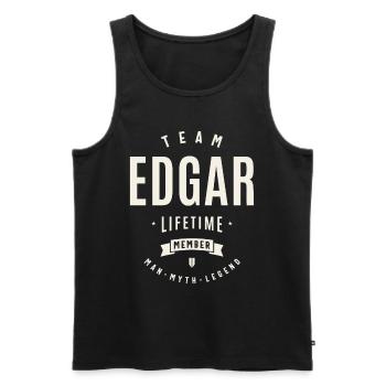 Team Edgar Lifetime Member Funny Name Edgar - Men's Premium Organic Tank Top - black - Front - Michal (187cm)