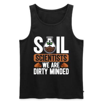 Bodenwissenschaftler Soil Science - Men's Premium Organic Tank Top - black - Front - AI Model Male 178 light (178cm)