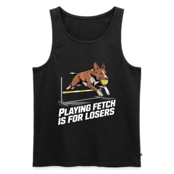 Flyball Dog Sports - Men's Premium Organic Tank Top - black - Front - AI Model Male 178 light (178cm)