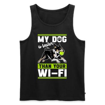 Flyball Sports canins - Débardeur bio Premium Homme - noir - Devant - Michal (187cm)