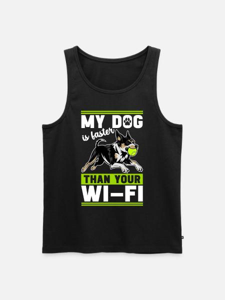 Flyball Hundesport - Männer Premium Bio Tank Top - Schwarz