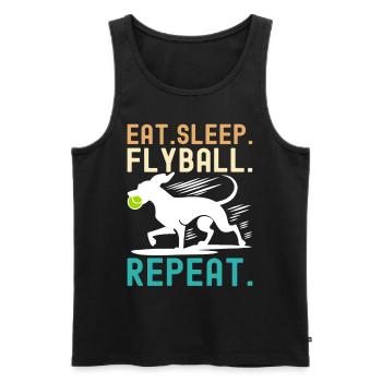 Flyball Dog Sports - Men's Premium Organic Tank Top - black - Front - AI Model Male 178 light (178cm)