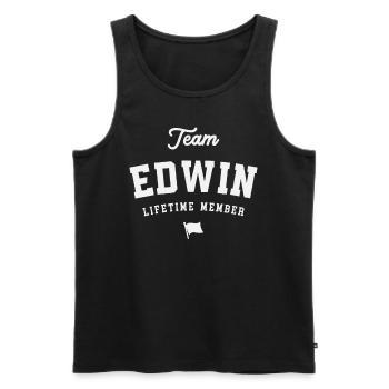 Team Edwin Lebenslanges Mitglied Lustiger Name Edwin - Männer Premium Bio Tank Top - Schwarz - Vorne - AI Model Male 178 light (178cm)