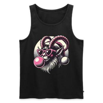 Krampus Weihnachten Sigma Male Cool - Männer Premium Bio Tank Top - Schwarz - Vorne - Michal (187cm)