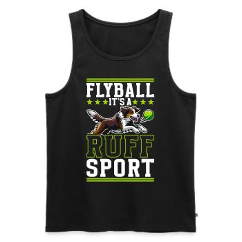Flyball Hundesport - Männer Premium Bio Tank Top - Schwarz - Vorne - Michal (187cm)