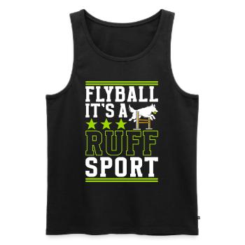 Flyball Dog Sports - Men's Premium Organic Tank Top - black - Front - AI Model Male 178 light (178cm)