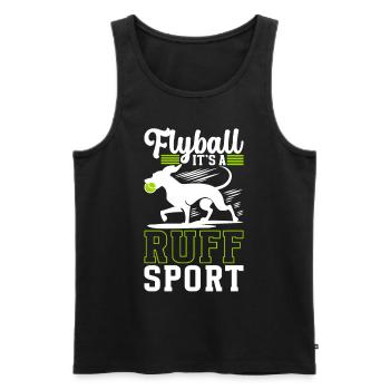Flyball Dog Sports - Men's Premium Organic Tank Top - black - Front - AI Model Male 178 light (178cm)