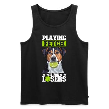 Flyball Sports canins - Débardeur bio Premium Homme - noir - Devant - Michal (187cm)